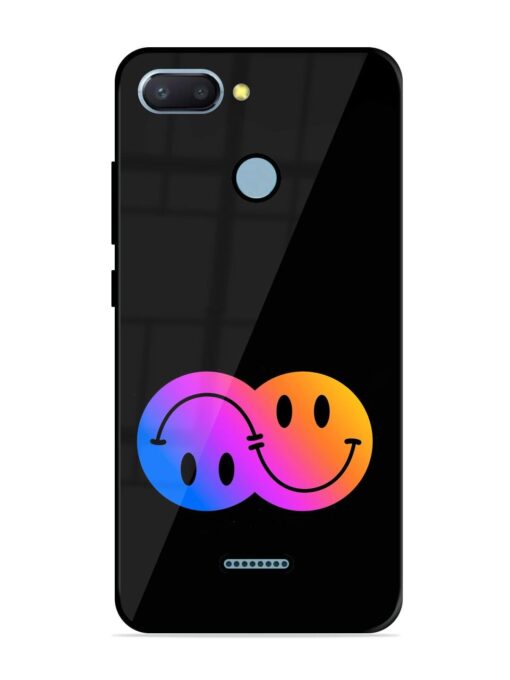 Gradient Smile Art Glossy Metal TPU Phone Cover for Xiaomi Redmi 6