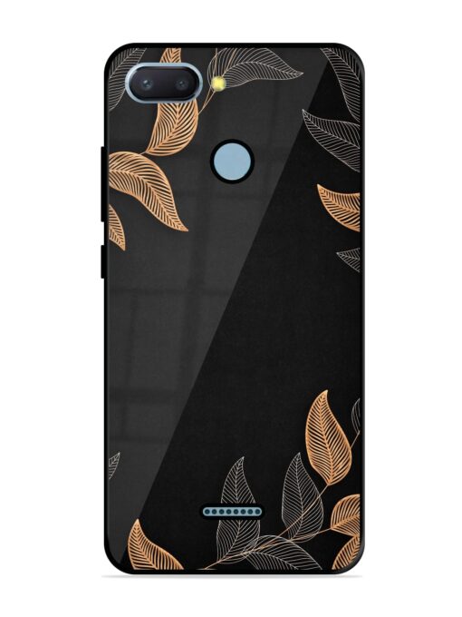 Foliage Art Glossy Metal Phone Cover for Xiaomi Redmi 6 Zapvi