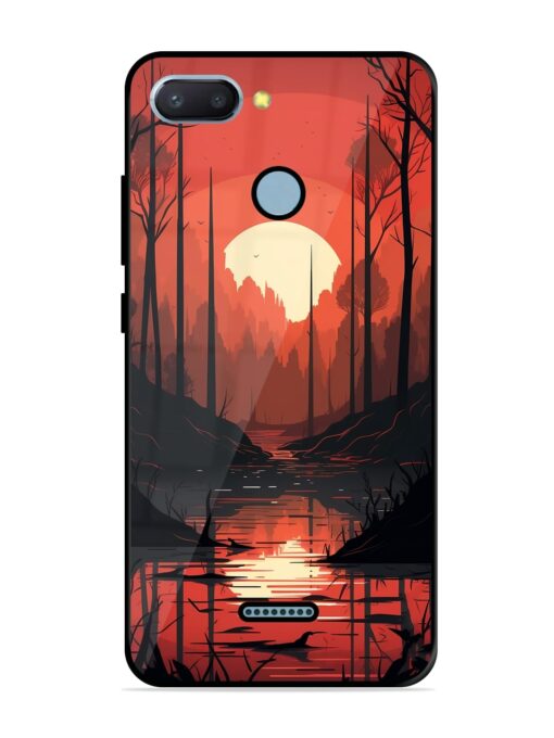 Natural Landscape Glossy Metal Phone Cover for Xiaomi Redmi 6