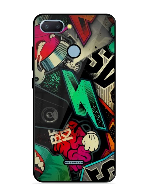 Graffiti Art Glossy Metal Phone Cover for Xiaomi Redmi 6