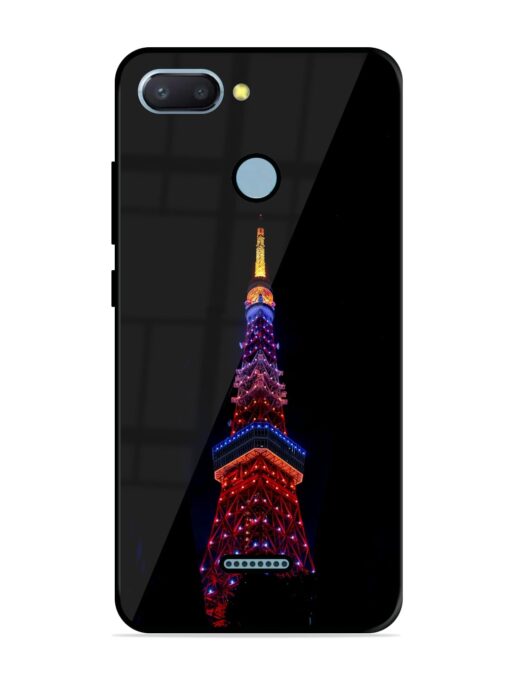 Eiffel Tower Night View Glossy Metal Phone Cover for Xiaomi Redmi 6