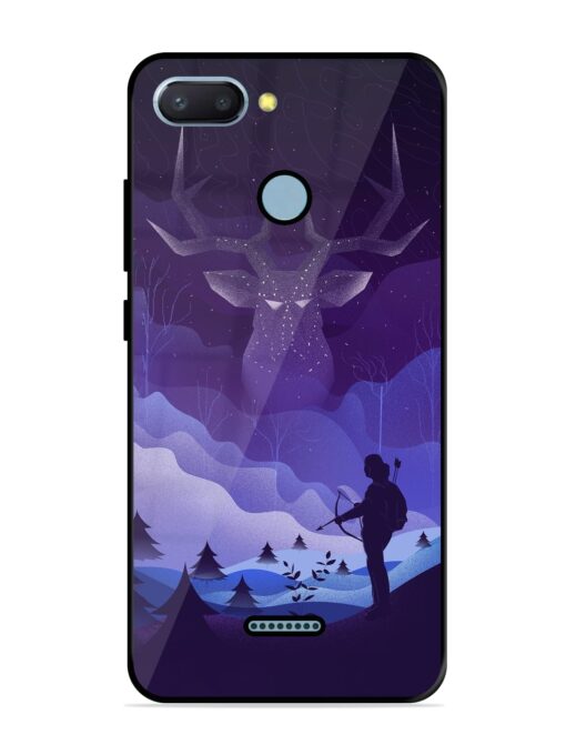 Deer Forest River Glossy Metal Phone Cover for Xiaomi Redmi 6