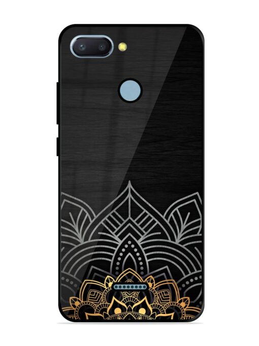 Decorative Golden Pattern Glossy Metal Phone Cover for Xiaomi Redmi 6