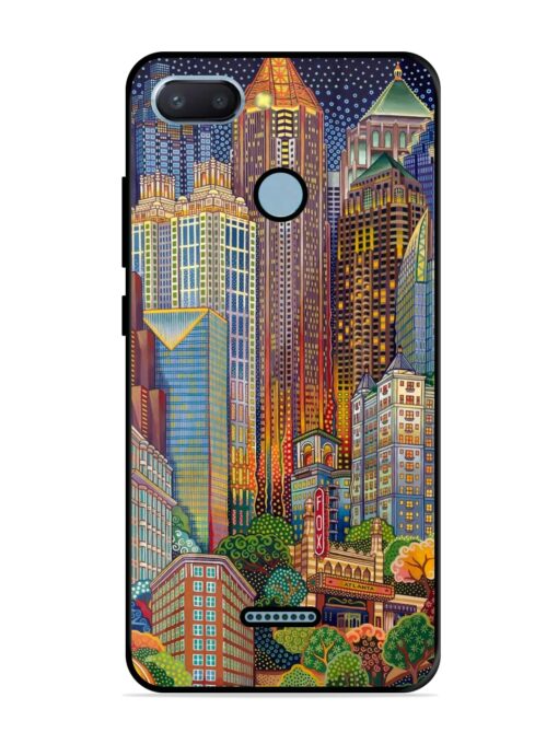 Cityscapes Art Glossy Metal Phone Cover for Xiaomi Redmi 6