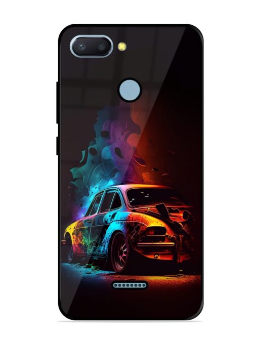 High Classic Car Art Glossy Metal Phone Cover for Xiaomi Redmi 6 Zapvi