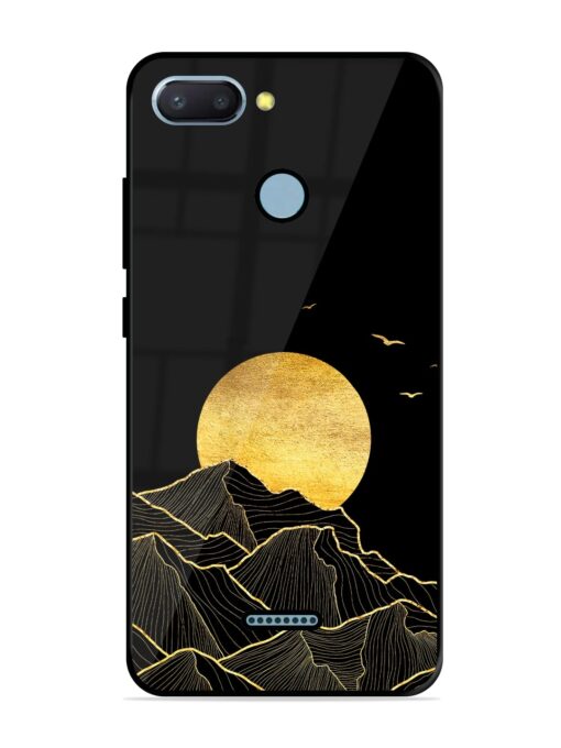 Golden Sunrise Glossy Metal Phone Cover for Xiaomi Redmi 6 Zapvi