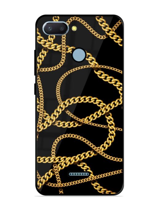 Decorative Golde Chain Glossy Metal Phone Cover for Xiaomi Redmi 6