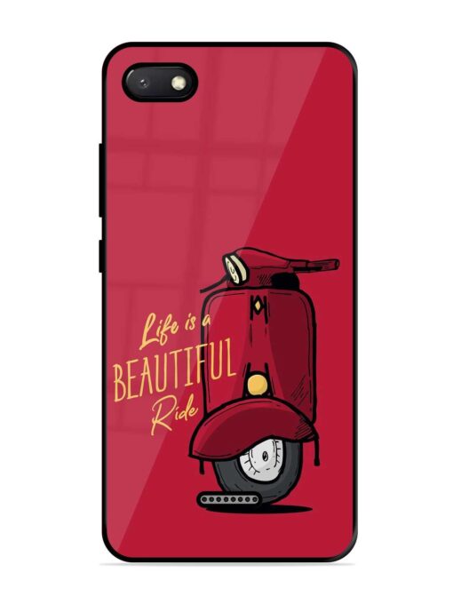 Life Is Beautiful Rides Glossy Metal Phone Cover for Xiaomi Redmi 6A Zapvi