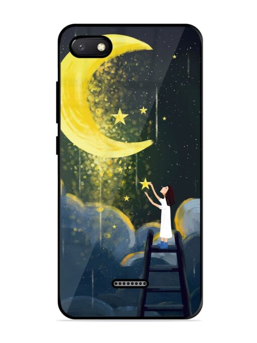 Moonlight Healing Night Illustration Glossy Metal TPU Phone Cover for Xiaomi Redmi 6A Zapvi