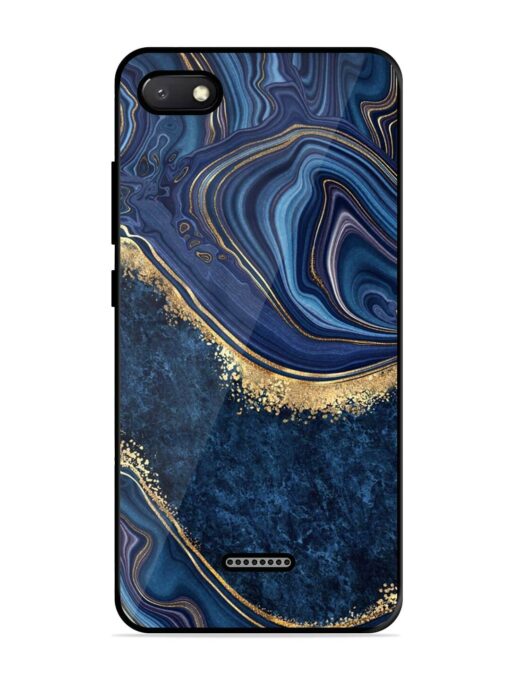 Abstract Background Blue Glossy Metal TPU Phone Cover for Xiaomi Redmi 6A Zapvi