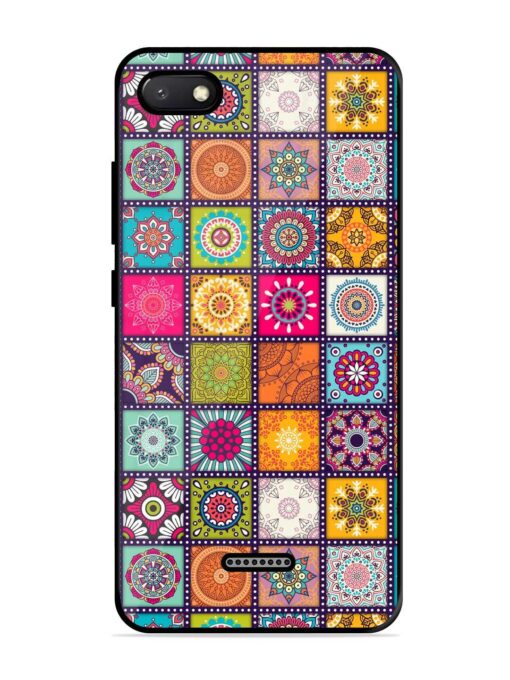 Seamless Pattern Vintage Glossy Metal Phone Cover for Xiaomi Redmi 6A