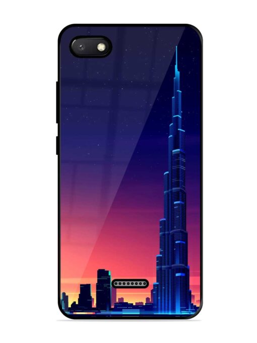 Burj Khalifa Abstract Glossy Metal Phone Cover for Xiaomi Redmi 6A