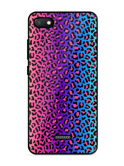 Colorful Leopard Seamless Glossy Metal Phone Cover for Xiaomi Redmi 6A Zapvi