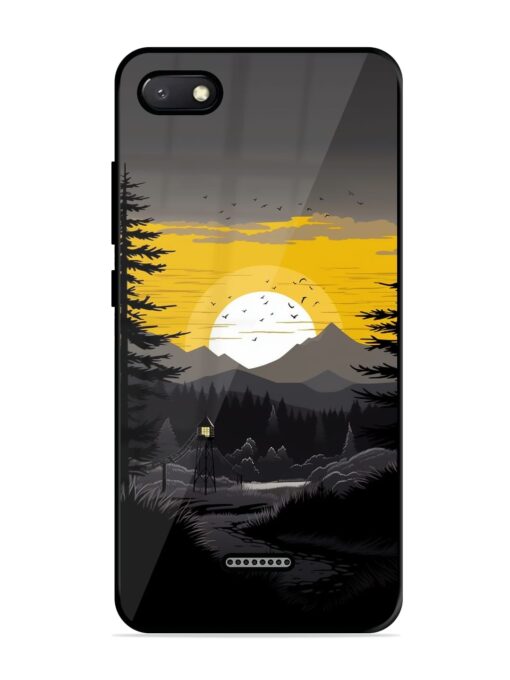 Sunset Vector Glossy Metal Phone Cover for Xiaomi Redmi 6A