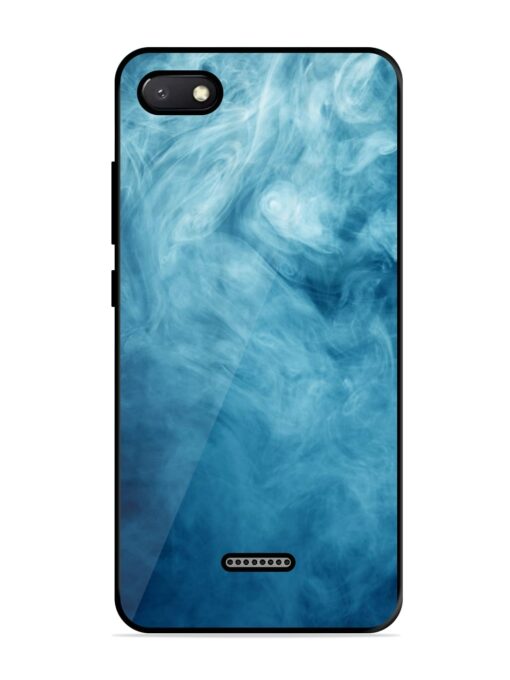 Blue Smoke Art Glossy Metal Phone Cover for Xiaomi Redmi 6A Zapvi