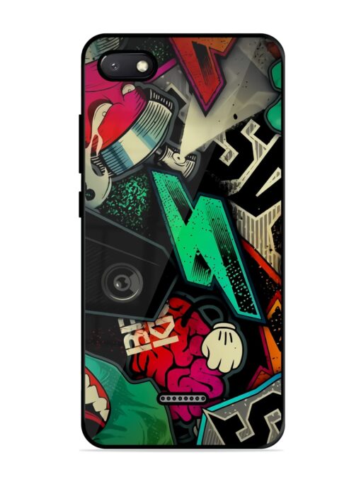 Graffiti Art Glossy Metal Phone Cover for Xiaomi Redmi 6A