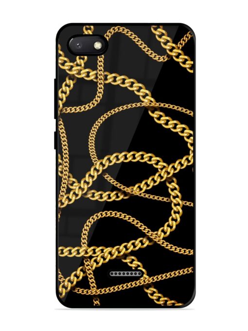 Decorative Golde Chain Glossy Metal Phone Cover for Xiaomi Redmi 6A Zapvi