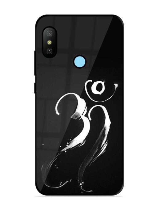 Om Logo Glossy Metal Phone Cover for Xiaomi Redmi 6 Pro Zapvi