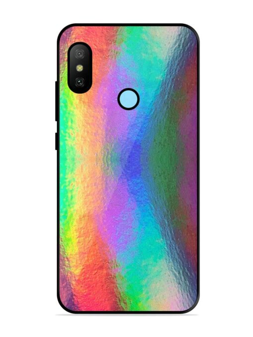 Colorful Holographic Background Glossy Metal TPU Phone Cover for Xiaomi Redmi 6 Pro