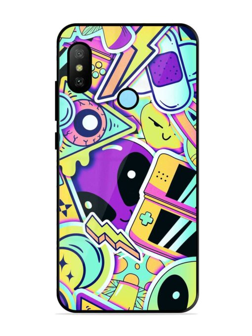 Scratch Art Glossy Metal Phone Cover for Xiaomi Redmi 6 Pro