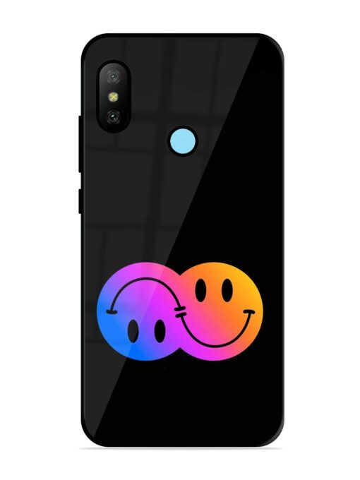 Gradient Smile Art Glossy Metal TPU Phone Cover for Xiaomi Redmi 6 Pro