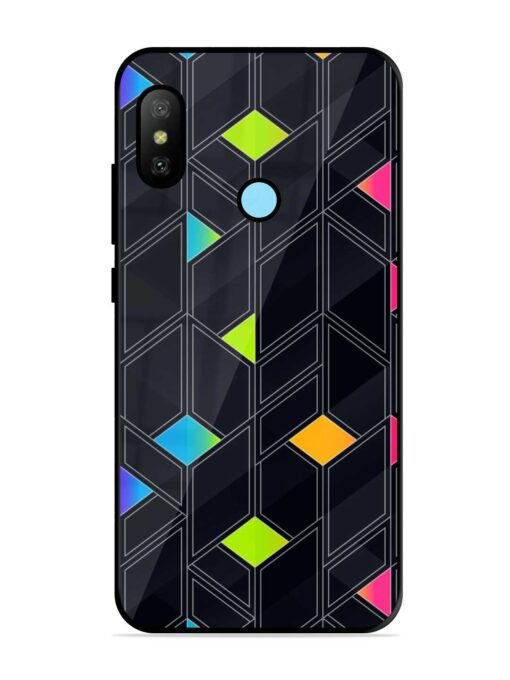 Abstract Mosaic Seamless Glossy Metal Phone Cover for Xiaomi Redmi 6 Pro Zapvi