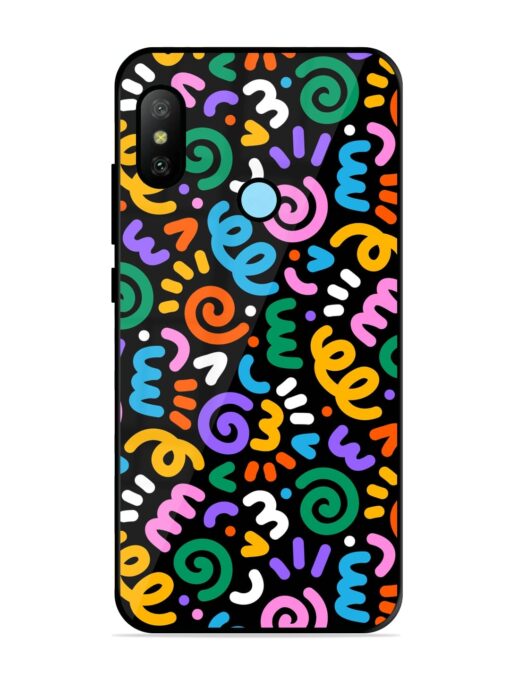 Colorful Seamless Vector Glossy Metal Phone Cover for Xiaomi Redmi 6 Pro Zapvi