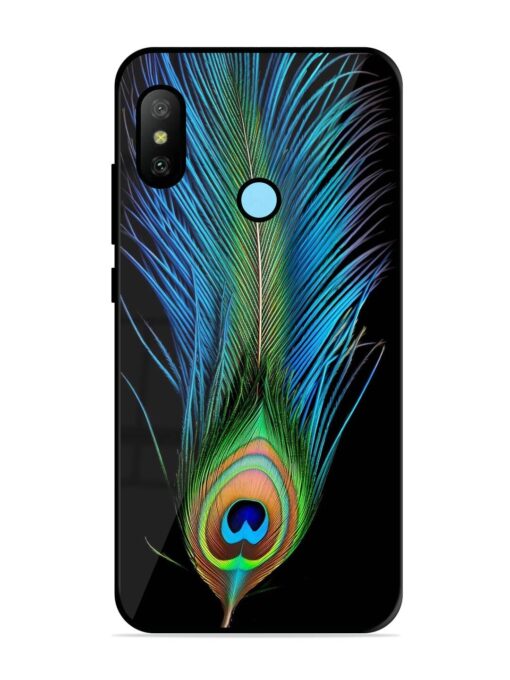 Peacock Feather Glossy Metal TPU Phone Cover for Xiaomi Redmi 6 Pro