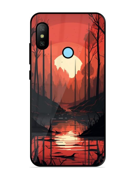 Natural Landscape Glossy Metal Phone Cover for Xiaomi Redmi 6 Pro