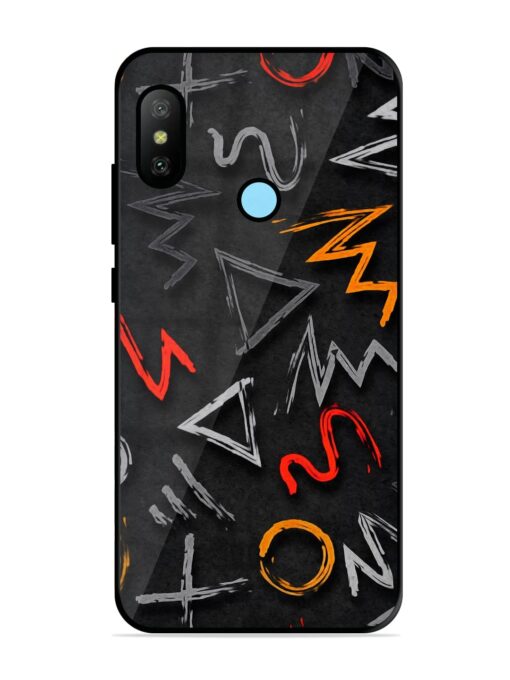 Grungy Graffiti Glossy Metal Phone Cover for Xiaomi Redmi 6 Pro