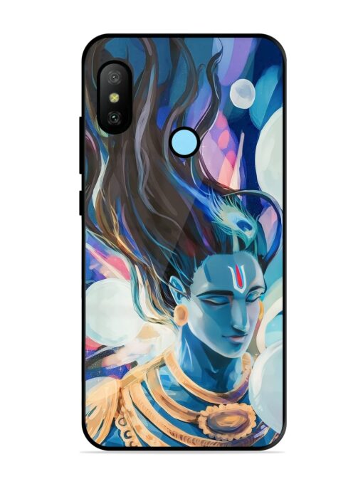 Bhagwan Sri Krishna Glossy Metal Phone Cover for Xiaomi Redmi 6 Pro Zapvi