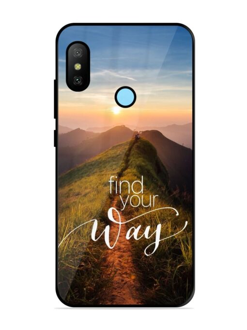 Find Your Way Glossy Metal Phone Cover for Xiaomi Redmi 6 Pro