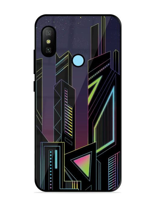 Neon Dreamscape Glossy Metal Phone Cover for Xiaomi Redmi 6 Pro