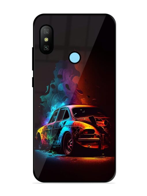 High Classic Car Art Glossy Metal Phone Cover for Xiaomi Redmi 6 Pro Zapvi