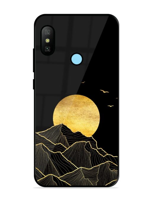 Golden Sunrise Glossy Metal Phone Cover for Xiaomi Redmi 6 Pro Zapvi