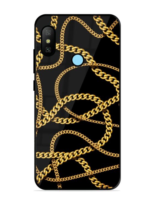 Decorative Golde Chain Glossy Metal Phone Cover for Xiaomi Redmi 6 Pro