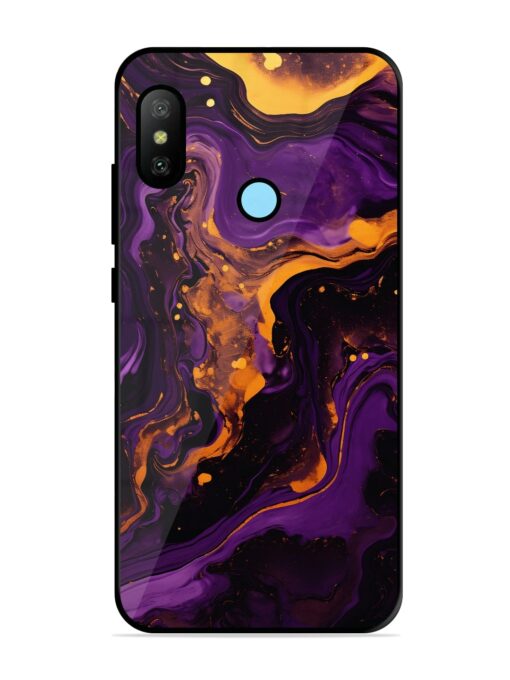 Painting Of A Purple Glossy Metal Phone Cover for Xiaomi Redmi 6 Pro