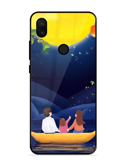 Happy Family And Beautiful View Glossy Metal Phone Cover for Xiaomi Redmi 7