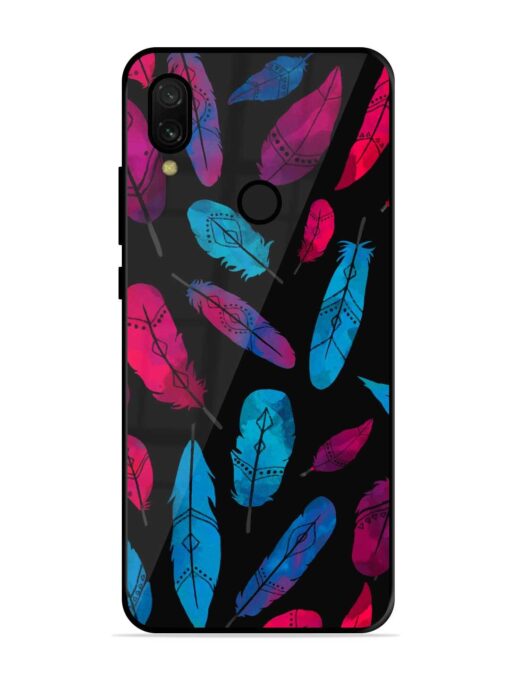 Feather Art Glossy Metal Phone Cover for Xiaomi Redmi 7 Zapvi