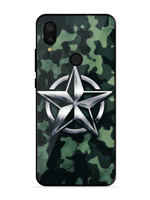 Indian Army Star Design Glossy Metal Phone Cover for Xiaomi Redmi 7 Zapvi