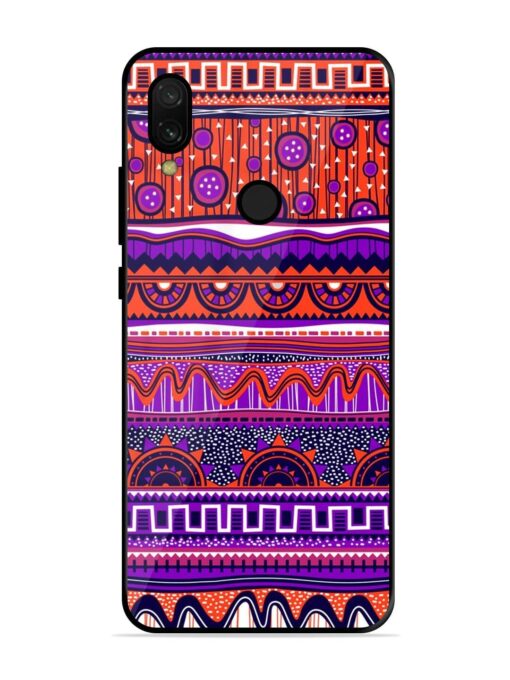 Ethnic Seamless Pattern Glossy Metal TPU Phone Cover for Xiaomi Redmi 7