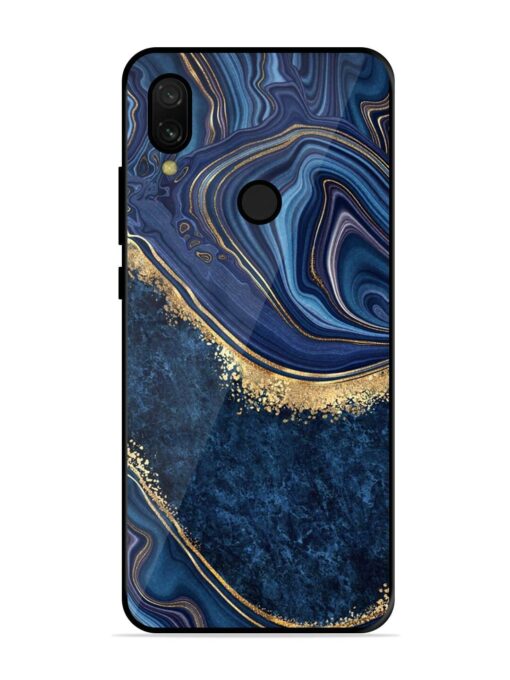 Abstract Background Blue Glossy Metal TPU Phone Cover for Xiaomi Redmi 7 Zapvi