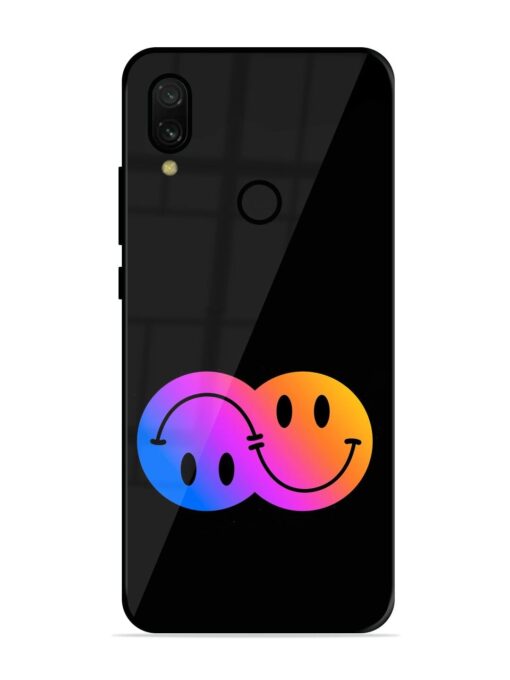 Gradient Smile Art Glossy Metal TPU Phone Cover for Xiaomi Redmi 7 Zapvi