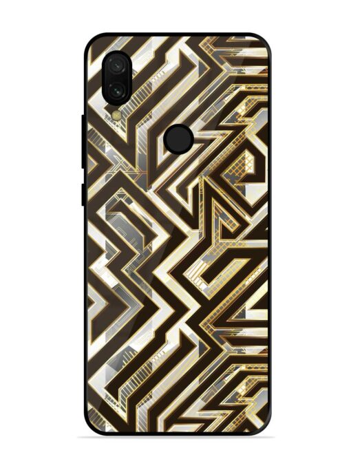 Technology Geometric Seamless Glossy Metal Phone Cover for Xiaomi Redmi 7