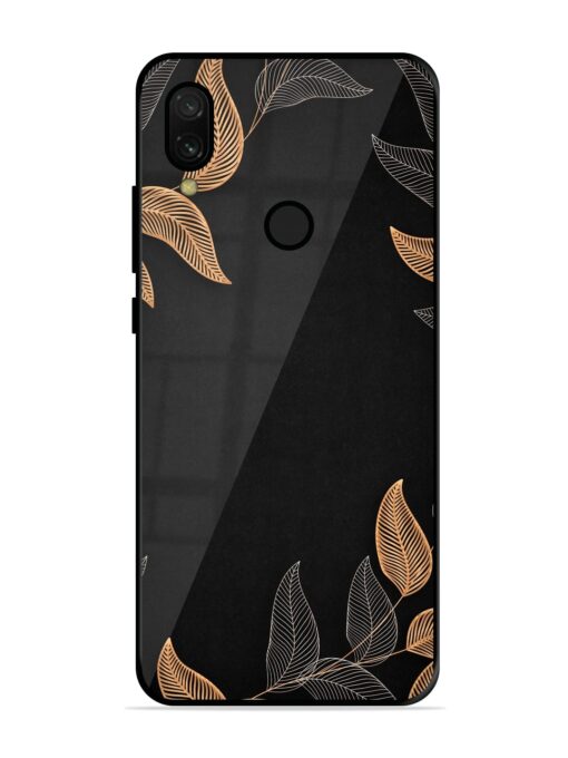 Foliage Art Glossy Metal Phone Cover for Xiaomi Redmi 7