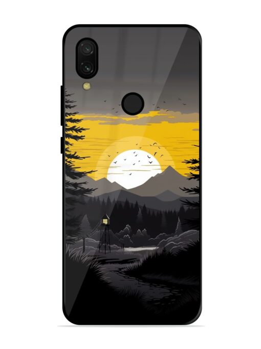 Sunset Vector Glossy Metal Phone Cover for Xiaomi Redmi 7 Zapvi