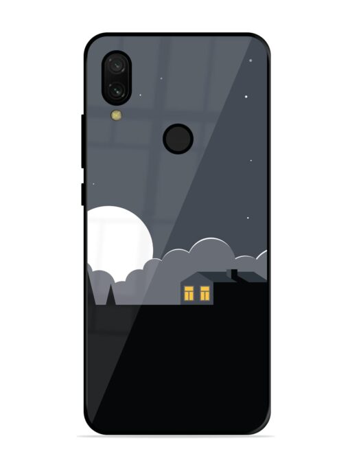 Full Moon Vector Art Glossy Metal Phone Cover for Xiaomi Redmi 7 Zapvi