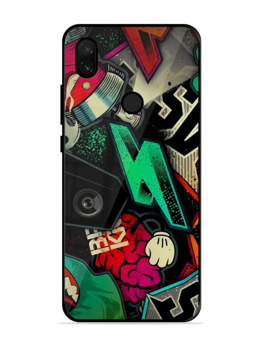 Graffiti Art Glossy Metal Phone Cover for Xiaomi Redmi 7 Zapvi