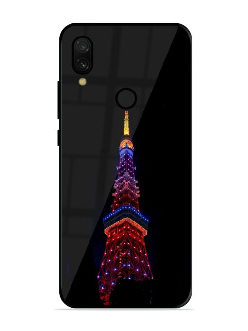 Eiffel Tower Night View Glossy Metal Phone Cover for Xiaomi Redmi 7