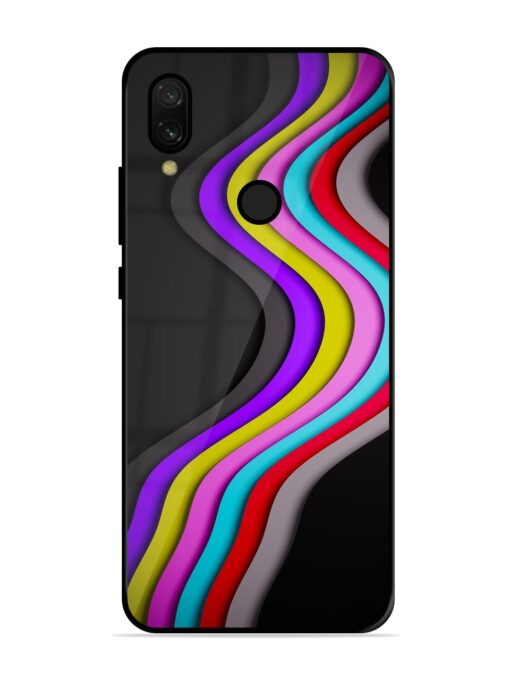 Liquid Blue Abstract Glossy Metal Phone Cover for Xiaomi Redmi 7